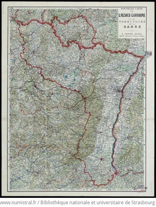 Nouvelle Carte De L Alsace Lorraine Et Du Territoire De La Sarre Numistral