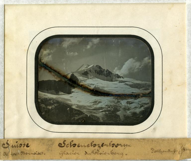 Daguerréotype de 1849 d'un glacier Suisse