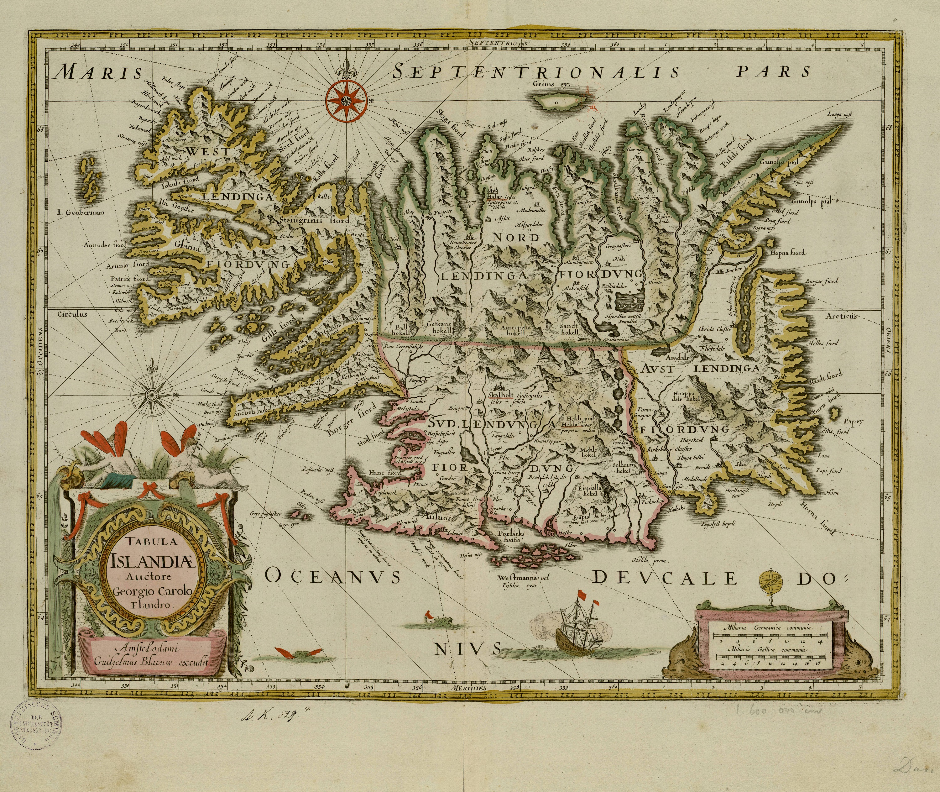 Carte d'Islande de Joris Carolus