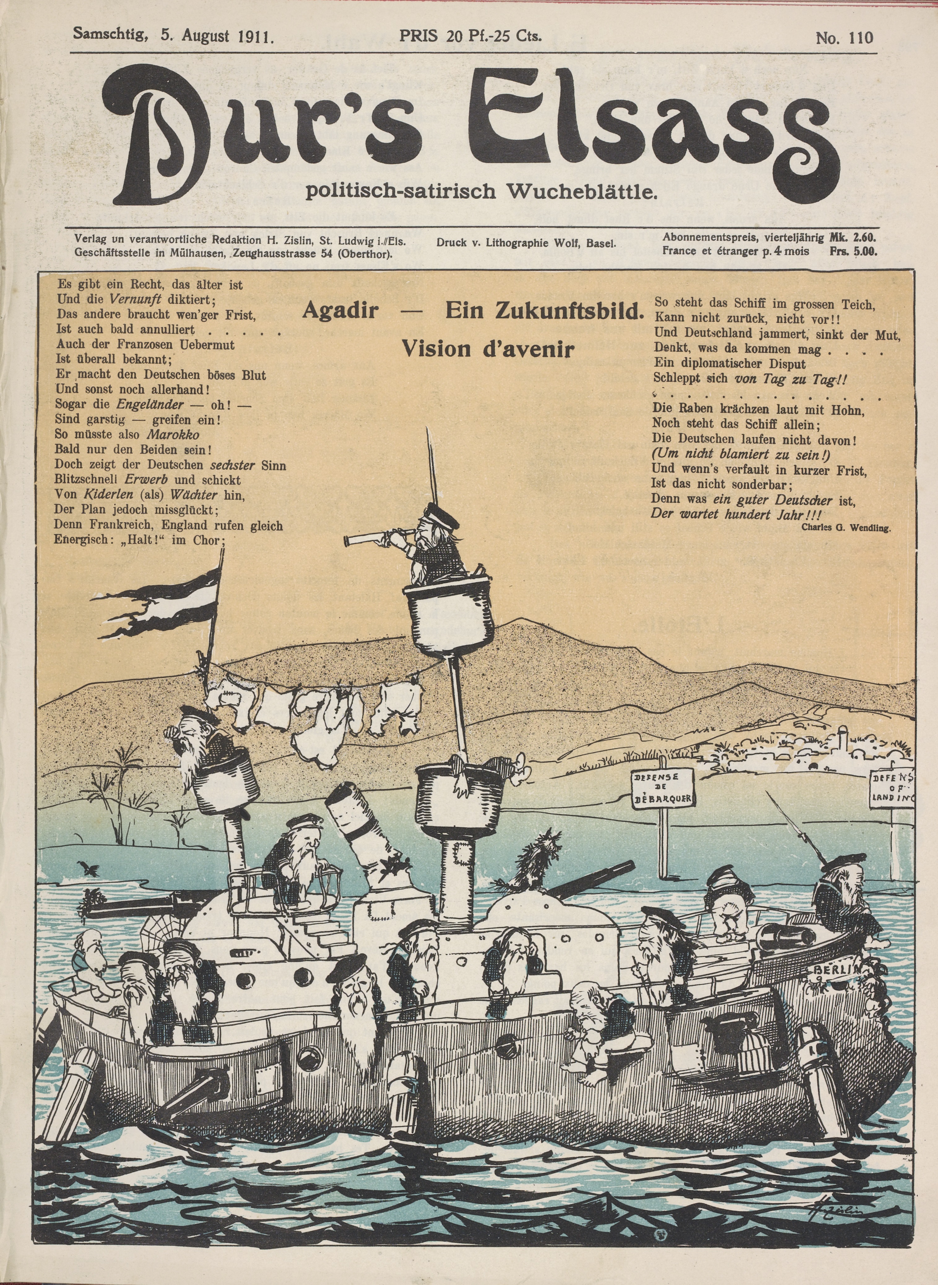 Dur's Elsass n°110 (5 août 1911)