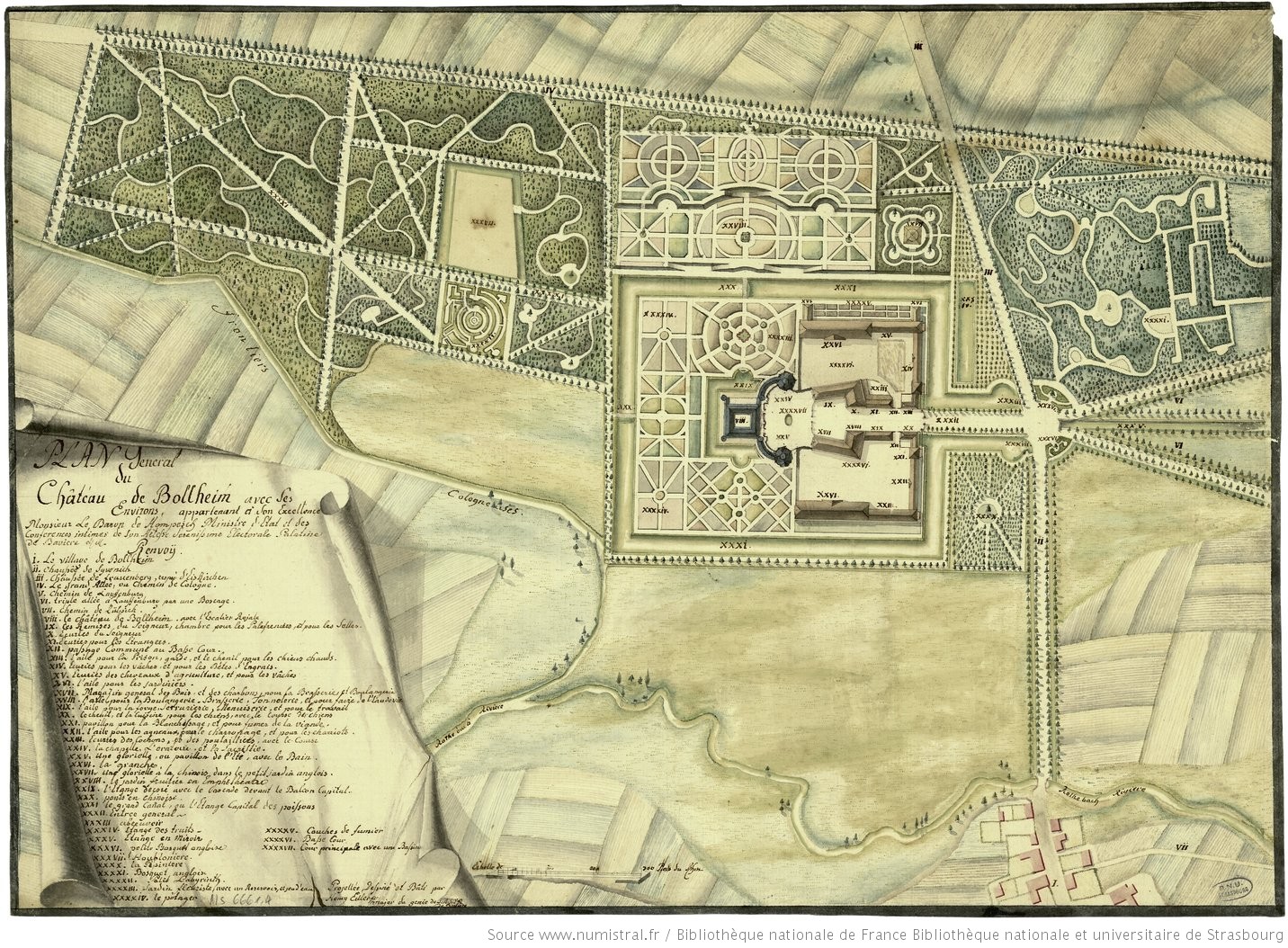 Plan du château de Bolheim