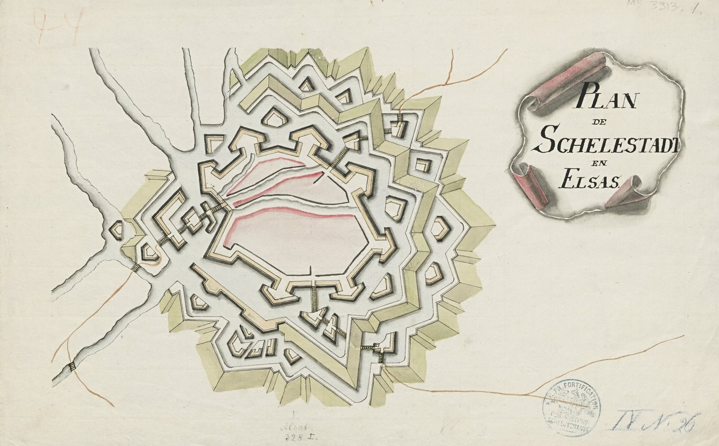 Plan des fortifications de Séléstat