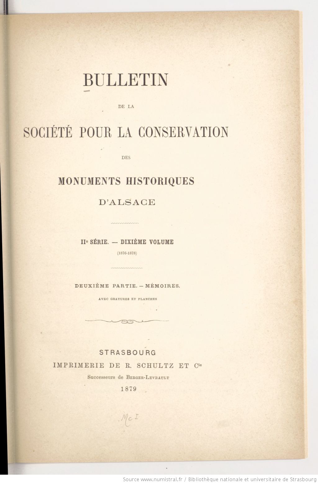 Bulletin de la société pour la conservation des monuments historiques