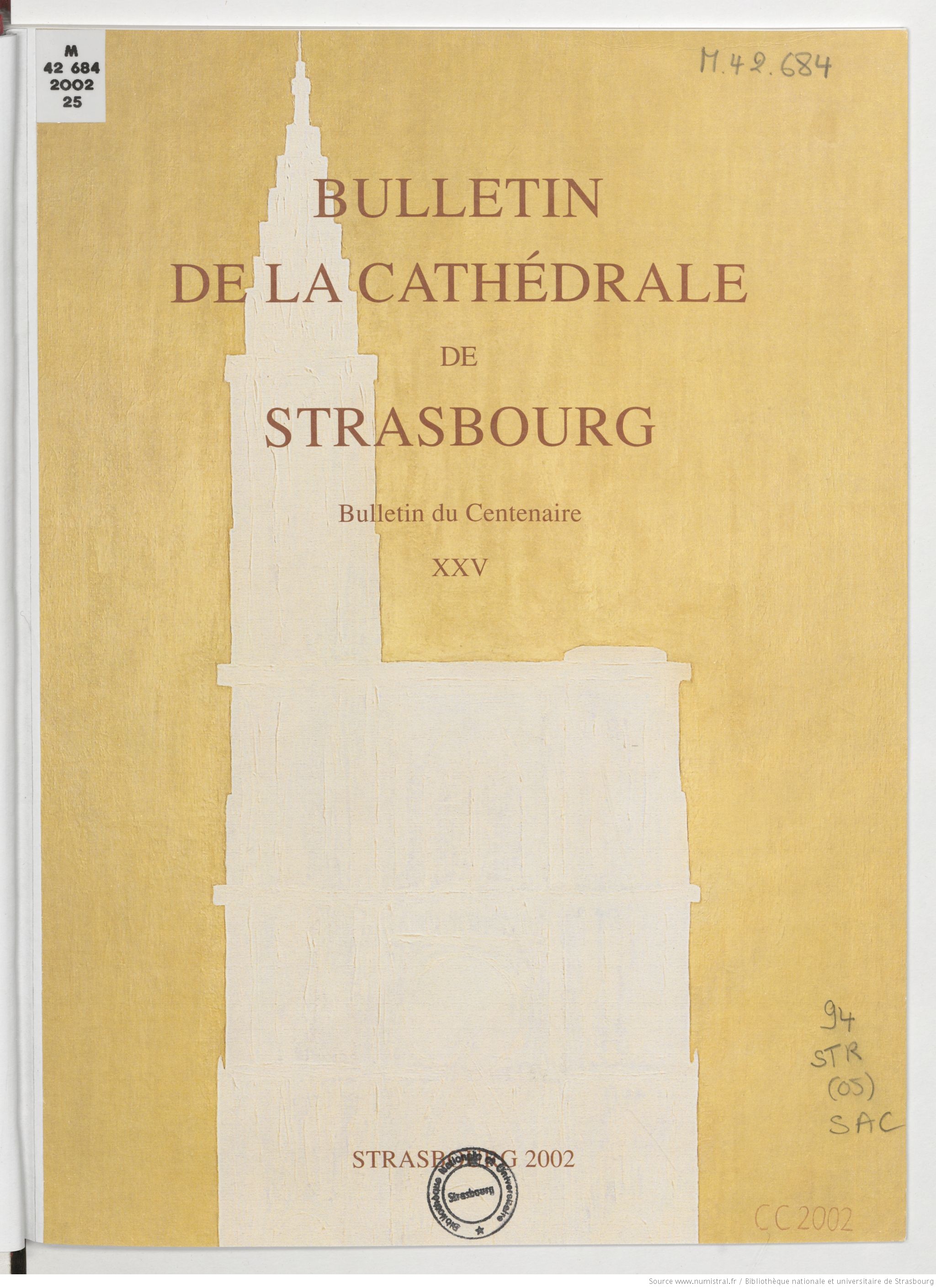 Bulletin de la cathédrale de Strasbourg