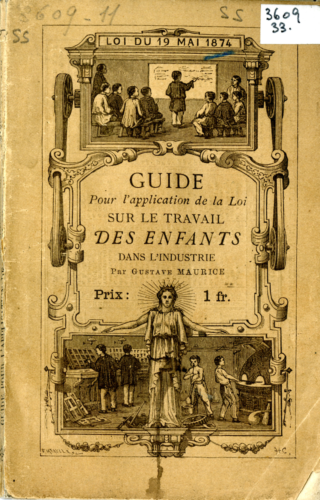 reproduction du guide de 1874 pour l'application de la loi sur le travail des enfants dans l'industrie