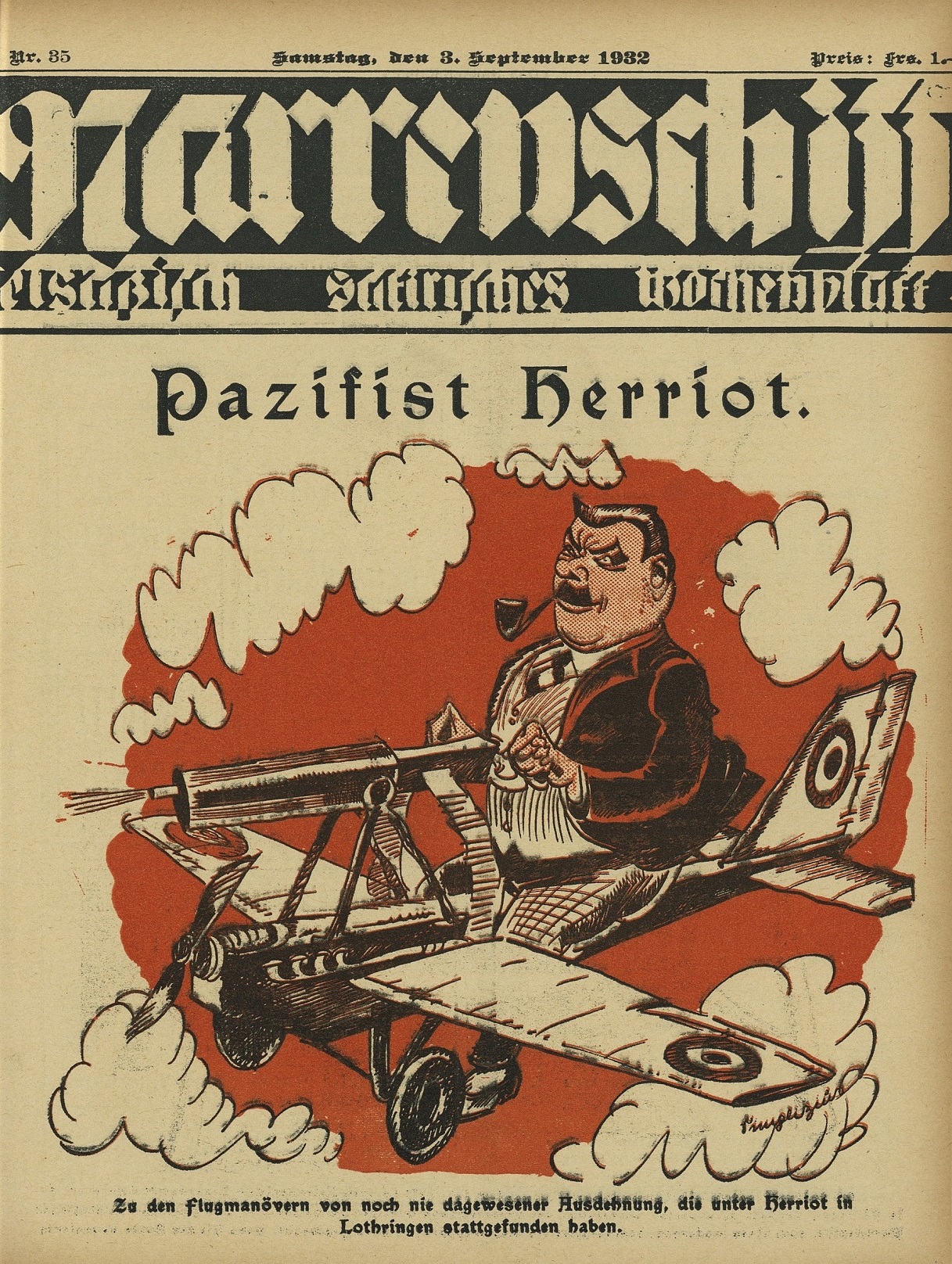 Das Narrenschiff, 3 septembre 1932, page de titre