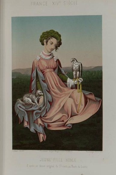 Jeune fille noble, Les Arts Somptuaires, Charles Louandre, 1858, 9.65