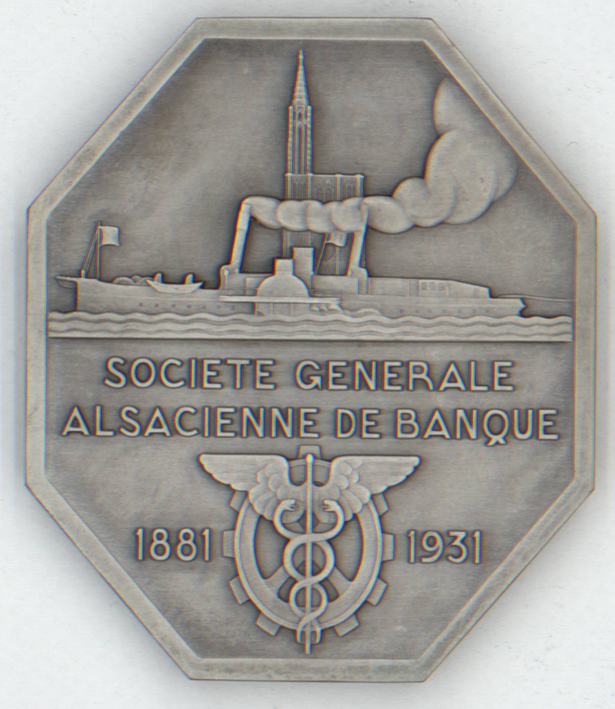 Médaille Société générale alsacienne de banque