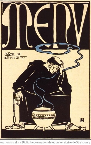 [Menu. 23/03/1897] / Sattler, Joseph (1867-1931). Illustrateur (Bibliothèque nationale et universitaire de Strasbourg, cote M.31.395)
