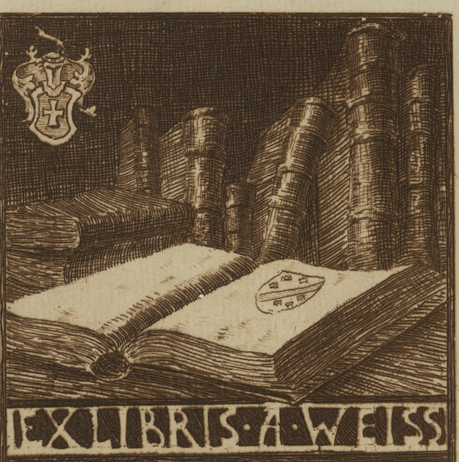 exlibris d'armand weiss : partie