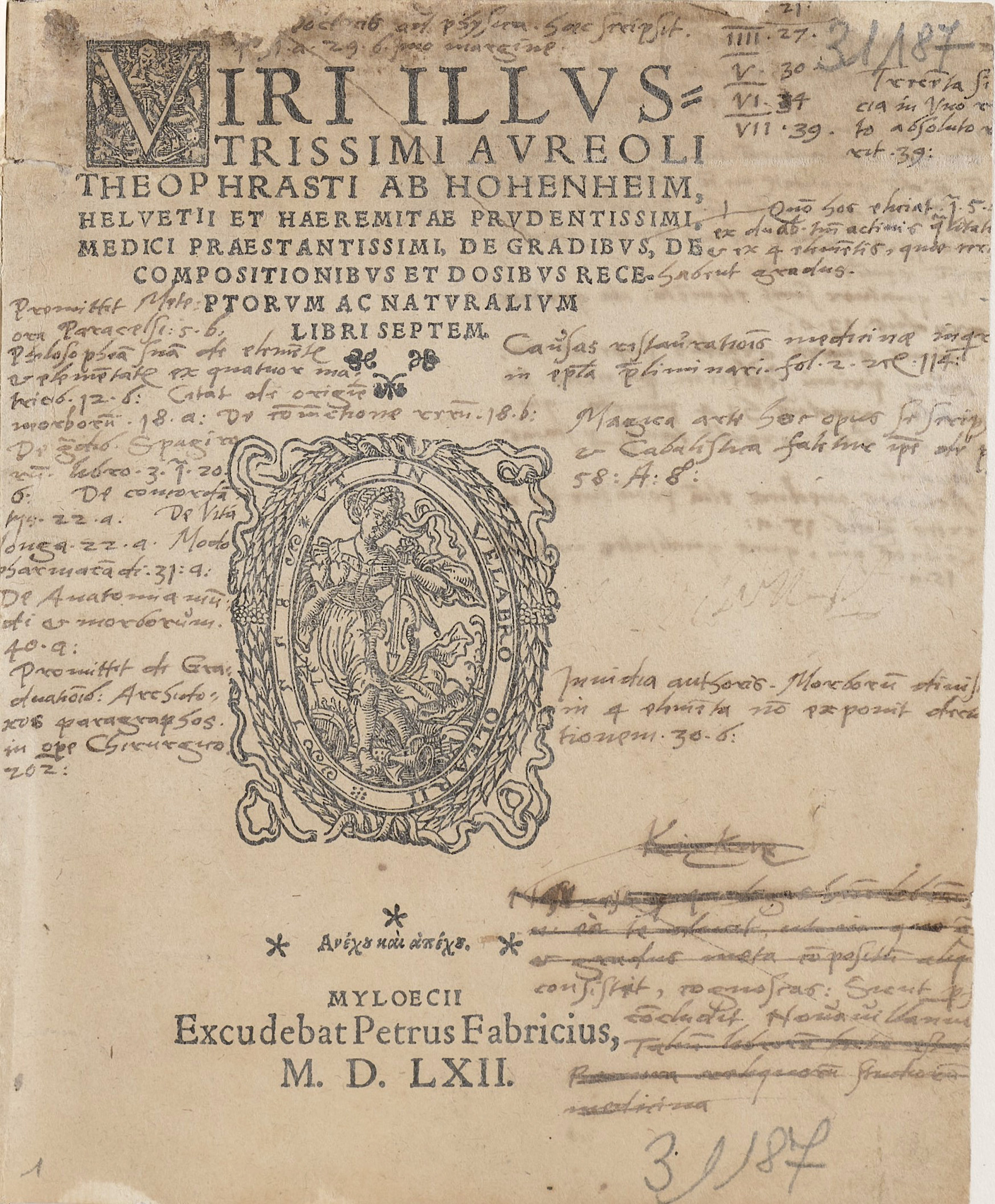 page de titre annotée