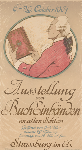 Affiche de Paul Braunagel Ausstellung von Buch Einbänden