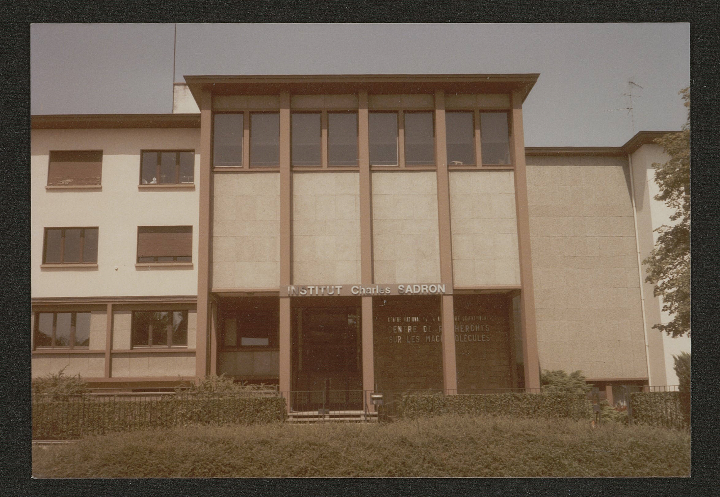 Photographie couleur de la façade de l'Institut Charles Sadron