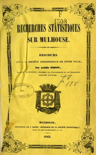 Recherches stat sur Mulhouse - couverture