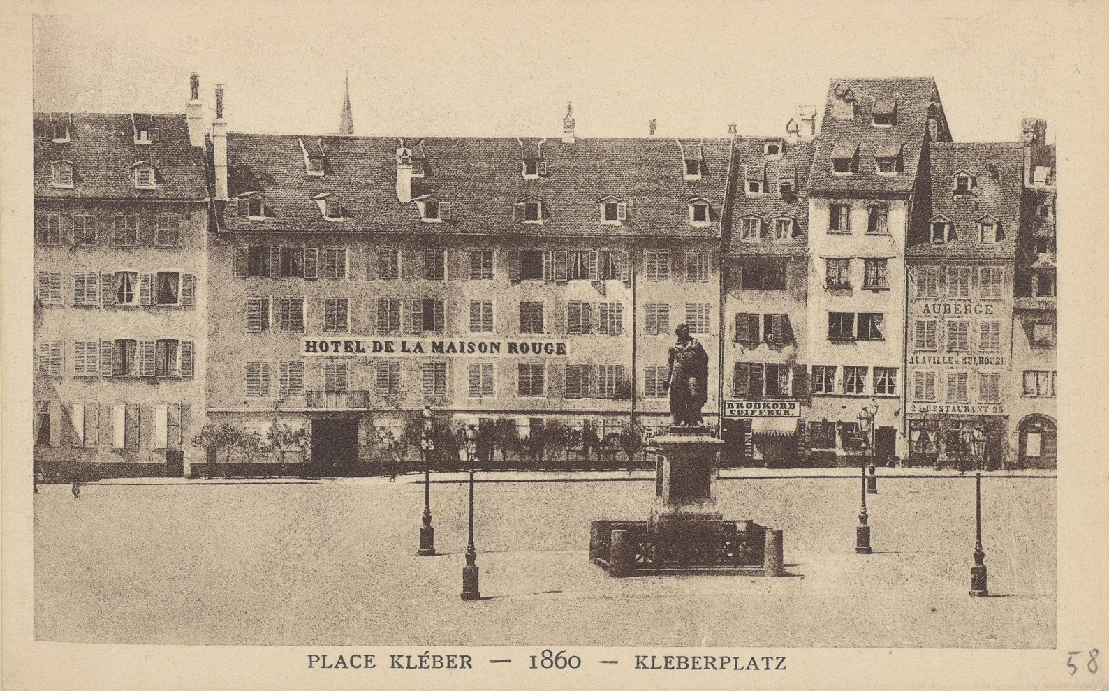 Carte postale de la place Kleber à Strasbourg