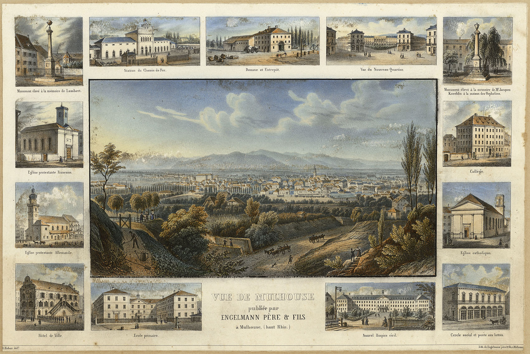 « Vue de Mulhouse » Huber