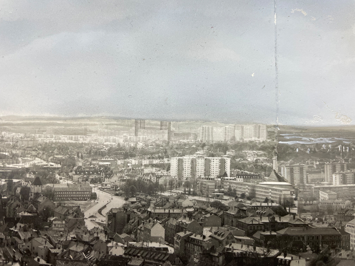 Vue de Mulhouse pour table d'orientation