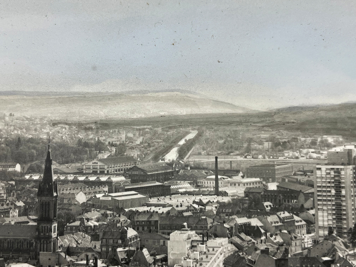 Vue de Mulhouse pour table d'orientation