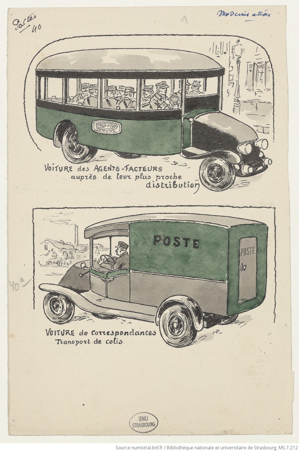La Poste et ses origines jusqu'à nos jours, Paul Kauffmann, p.40r