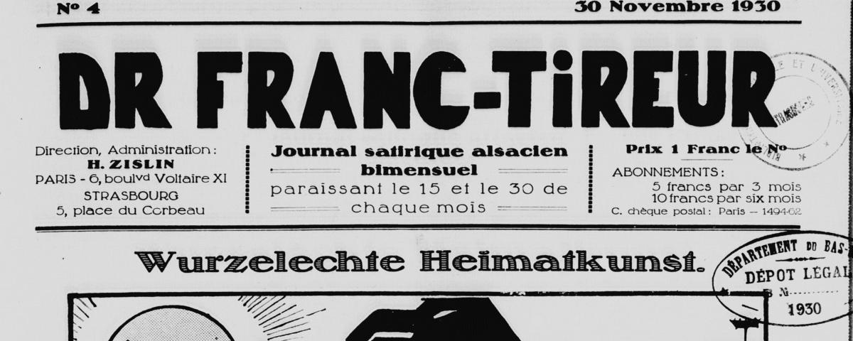 Dr Franc Tireur - une du 30 nov 1930